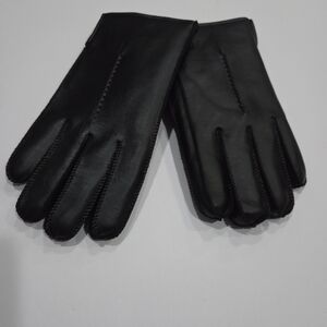 Vintage Men's Sleek Black Gloves Sz.L
